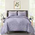 DJY Purple Quilt Set King Size Branch Botanical Bedspread Coverlet Set | 3 by HOME