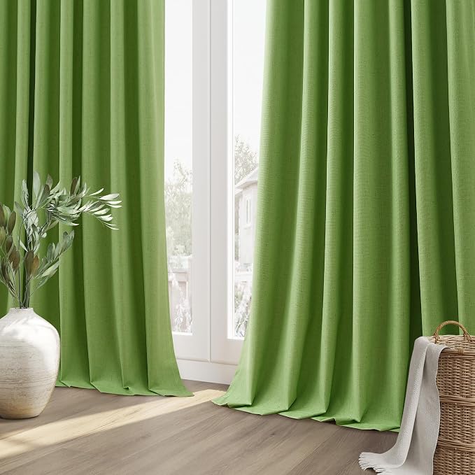 100% Blackout Curtains 96 Inch Length 2 Panels Set - Image 8