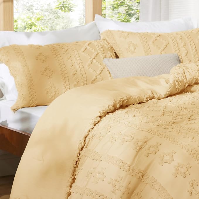 Bedsure Tufted Boho Comforter Set King Size - Image 6