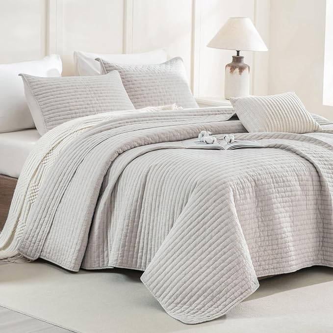 CozyTide Oversized King Quilt 120x120, Stone-Washed Cotton Oversized King by CozyTideComforterSet