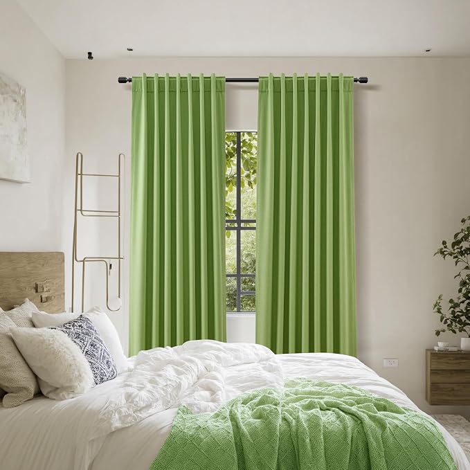 100% Blackout Curtains 96 Inch Length 2 Panels Set - Image 9