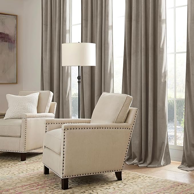 RYB HOME Velvet Curtains 108 inches Long, Extra Long High Ceiling Curtains | - Image 8