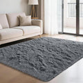 4x6 Grey Rug for Bedroom, Fluffy Shag Area Rug Small Rug Bedroom Carpet | by Yongyangjuxi