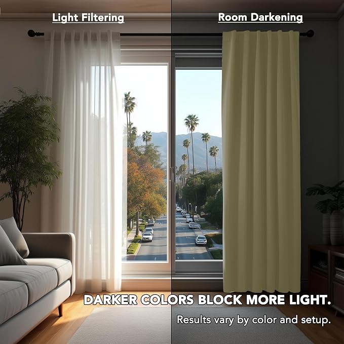 Deconovo Blackout Curtains for Bedroom, Living Room Curtains 84 Inches Long | - Image 7