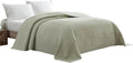 Beatrice Home Fashions Twin Channel Chenille Bedspread, Sage | Soft, by BeatriceHomeFashions