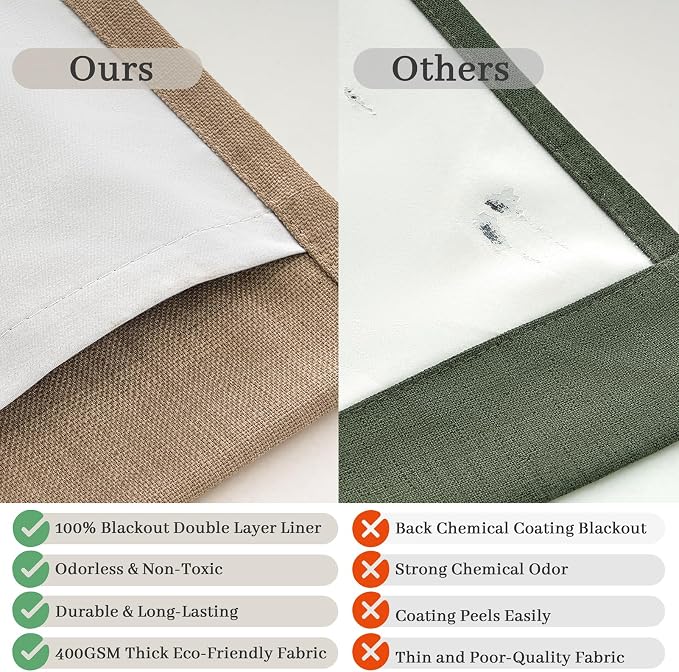 Blackout Rust Brown Pinch Pleat Curtains 84 Inch Long - Image 5