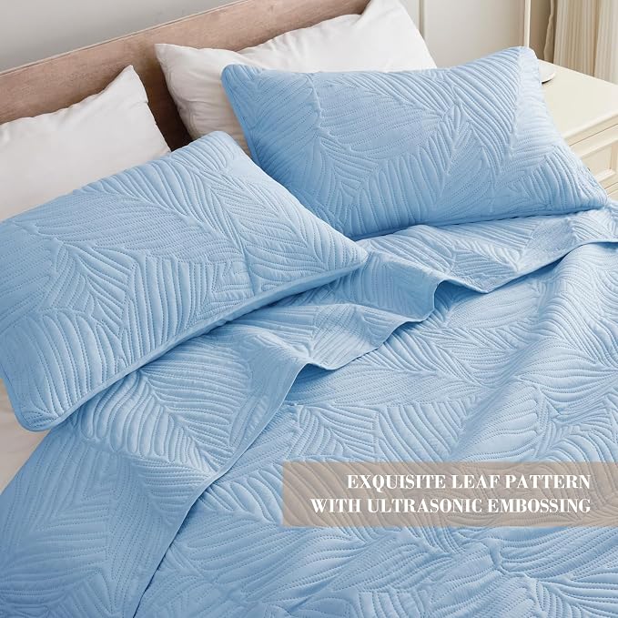 Exclusivo Mezcla 3-Piece King Quilt Bedding Set, Soft Microfiber Bedspreads | - Image 3