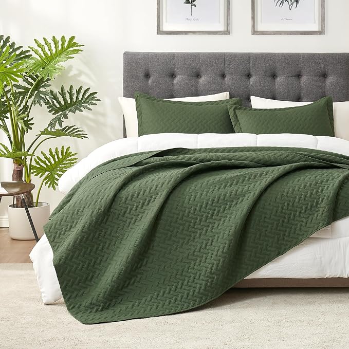 Hansleep Olive Green Quilt King Size by Hansleep