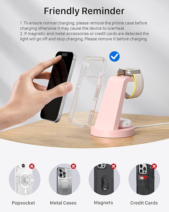 Anlmz 3 in 1 Charging Station for iPhone, Wireless Charger for iPhone 17 16e 16 - Image 6