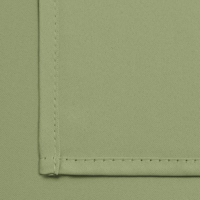 Yakamok Blackout Curtains 38x72 inch Sage Green Thermal Drapes-Bedroom | 2 - Image 5