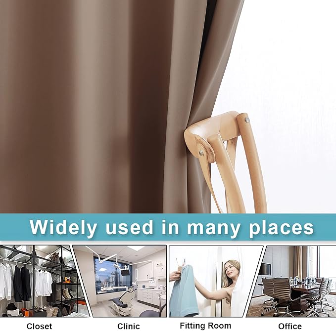 RYB HOME Extra Wide Room Divider Curtains Blackout - Image 5