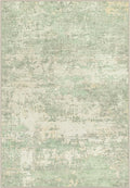 Area Rug Living Room: 4x4 Modern Washable Soft Carpet Green Cream | by FXRHLP