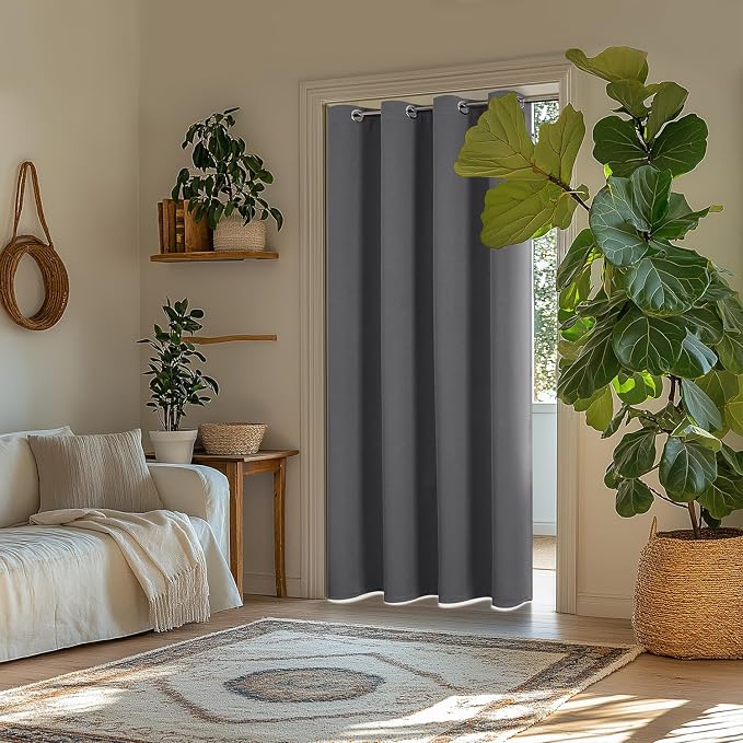 ChrisDowa Blackout Curtains for Bedroom 95 Inch Door Curtain, 1 Panel | 52W x - Image 2