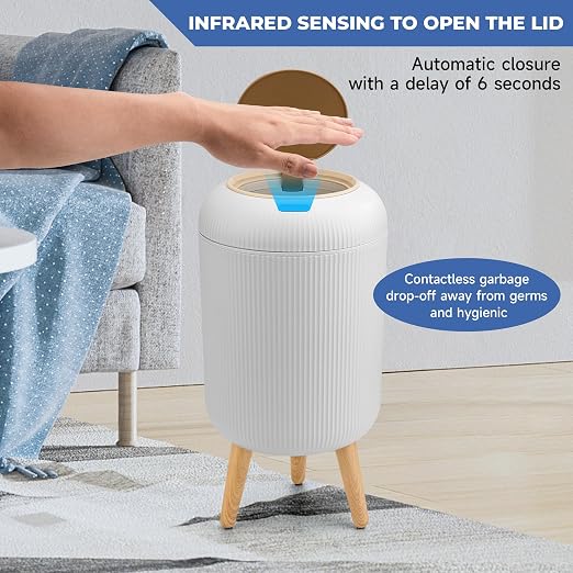 Pukomc Smart Sensor Wastebasket, Convenient and Hygienic Easy to Use | - Image 3