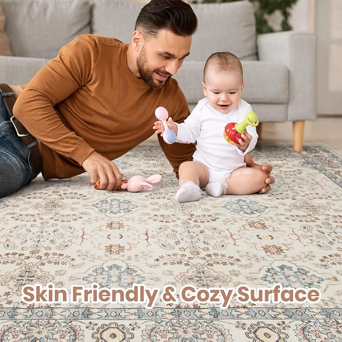 cotiled 9x12 Area Rug for Living Room, Traditional, Dining Room, and Home Office - Image 3
