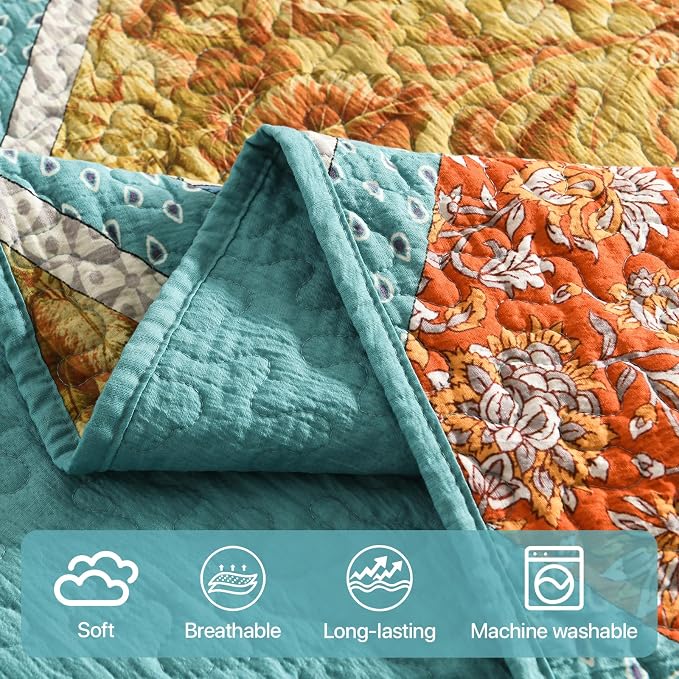 King Size Seersucker Quilt Set - Image 4