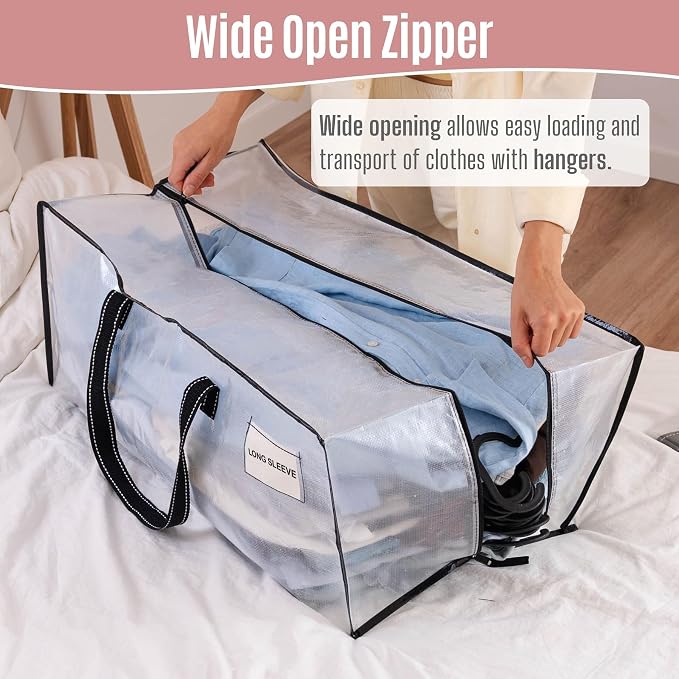 VENO Heavy Duty Moving Bags, Storage Bags, Easy Visibility, 2 Pack | Packing - Image 2