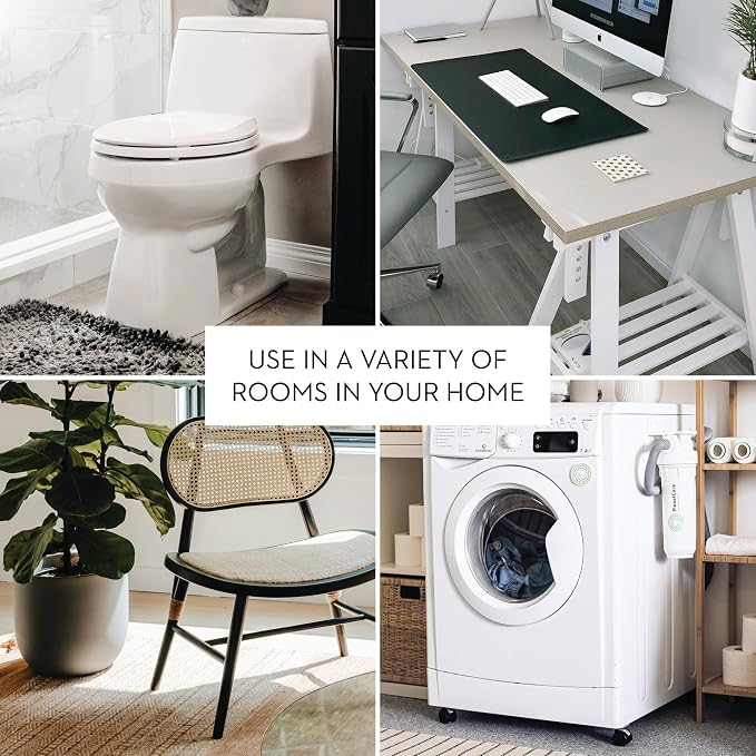 iDesign Small Slim Plastic Bathroom Trash Can, Coconut White | Bedroom - Image 6
