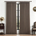 Double Layer Thick Linen Blackout 105 Inch Tall Curtains by PleatedDrapes