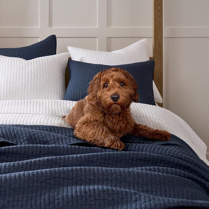 Levtex Home Cross Stitch Reversible King/Cal King Quilt Set and 2 Pillow Shams - Image 8