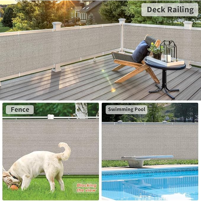 LOVE STORY 3' x 16' Balcony Privacy Screen Cover - Image 5
