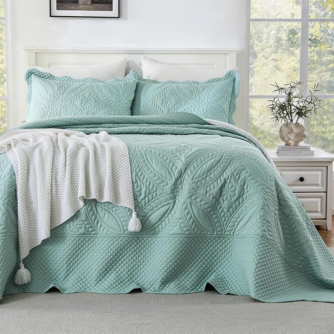 Cmfshape Oversize King Size Bedspread 120"x120", 3 Piece California King Quilt by cmfshape-quiltset