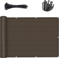 Custom Size 3.3'x31' Brown Balcony Privacy Screen 90% UV Block | Windscreen by SUNLAX