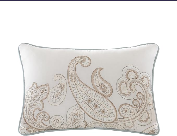 Madison Park Pure Ronan 100% Cotton Quilt Set-Casual Paisley Design All Season - Image 4
