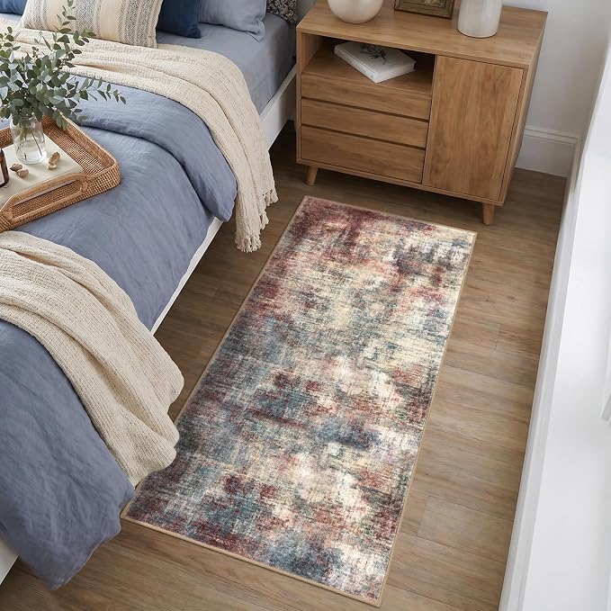 Abstract Runner Rug 2x4 Ft Entryway Rugs Washable Door Mat Indoor Entrance - Image 3
