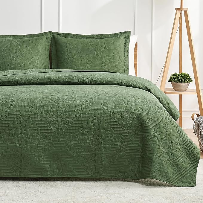 Hansleep Olive Green Quilt King Size - Image 2