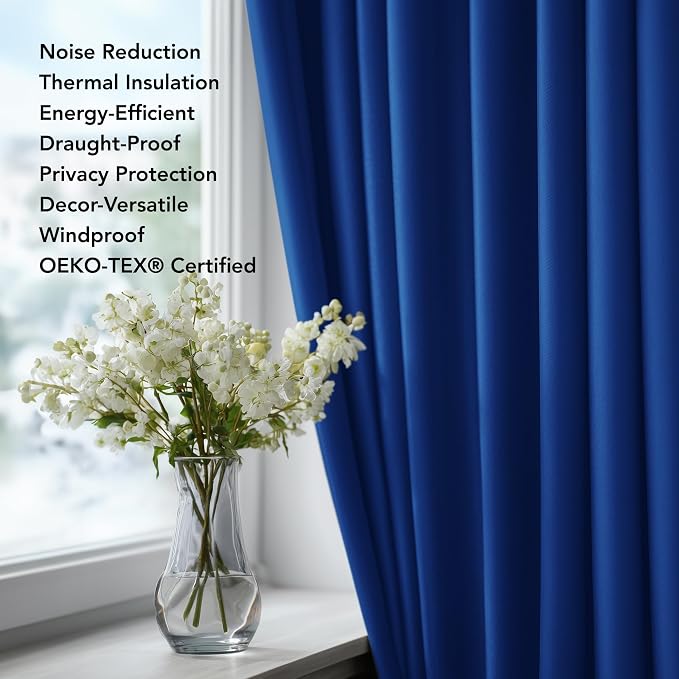 Deconovo Blackout Curtains for Bedroom, Living Room Curtains 72 Inches Long | - Image 4