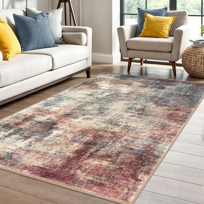 Abstract Area Rug 4x6 Ft Washable Rugs by iOhouze