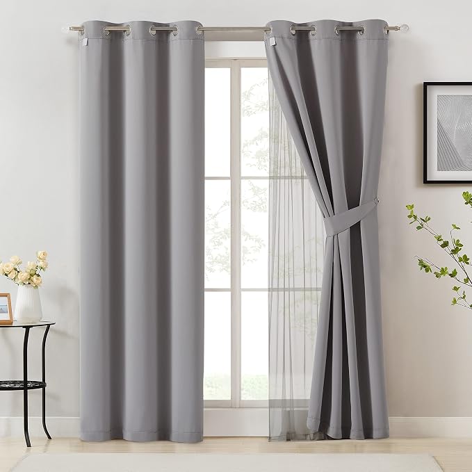 Bujasso Grey 90% Blackout Curtains - Image 7