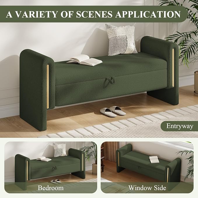 Storage Ottoman Bench, End of Bed Bench - Image 7