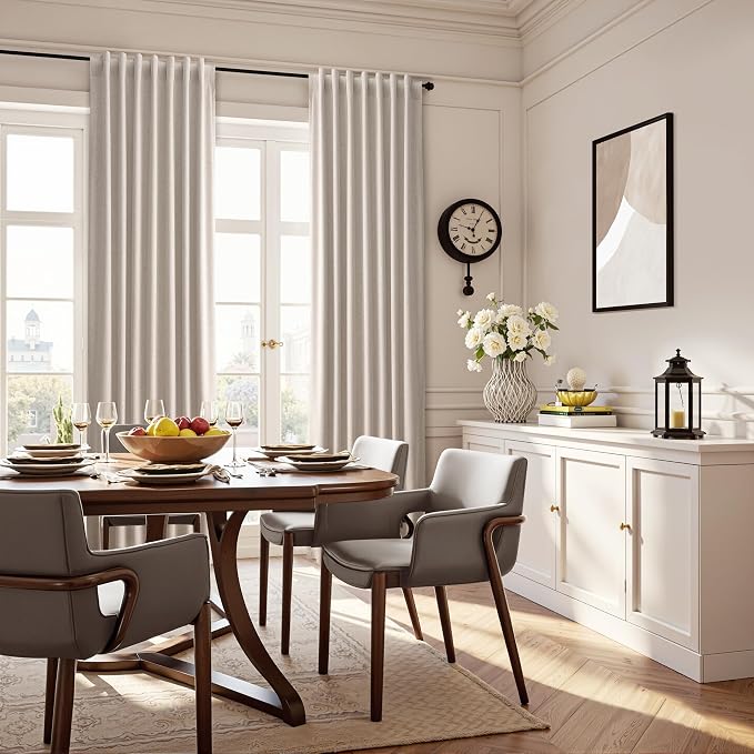 100% Blackout Linen Ceiling to Floor Curtains 96 Inches Long 8 FT - Image 6