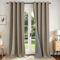 Joydeco Blackout Curtains 96 Inches Long 2 Panels Burg, Room Darkening Curtains by JOYDECO