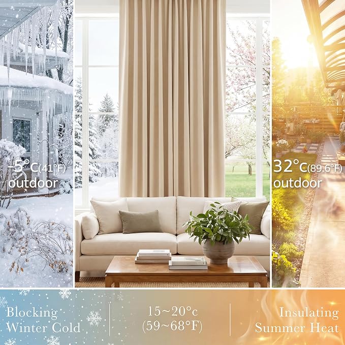 PONY DANCE Extra Long 75% Blackout Curtains 108 inches Long - Image 4