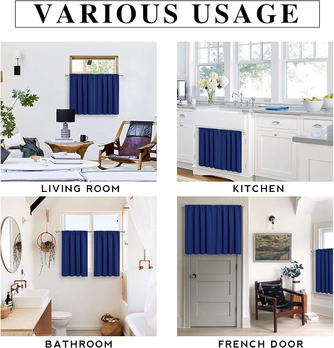 RYB HOME RV Curtains for Camper Windows, Mini Small Blackout Curtain Tiers | - Image 7