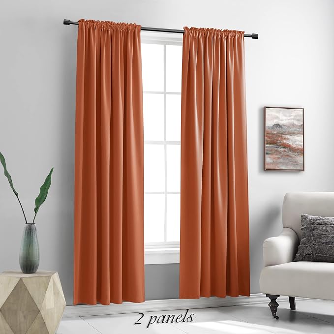 Long Blackout Curtains for Bedroom, Length Thermal Insulated Energy Saving - Image 2