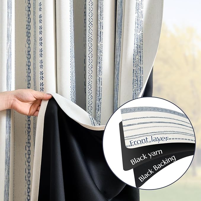 jinchan Boho Blackout Curtains 63 Inch Length - Image 4