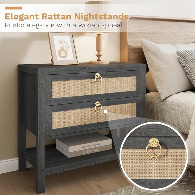 Eclatara Large Rattan Night Stand - Image 3