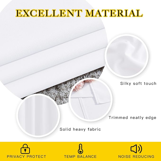 NICETOWN White Curtains for Living Room - Image 4