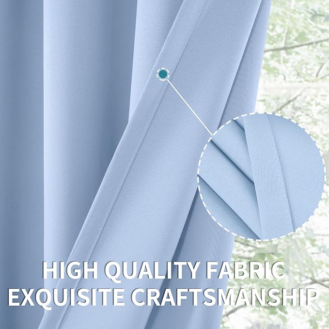 BGment Small Blue Curtains 36 Inch Length - Image 3