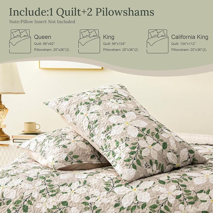 Whale Flotilla Patchwork Quilts Queen Size, Extra Soft Floral Bedspreads | - Image 5