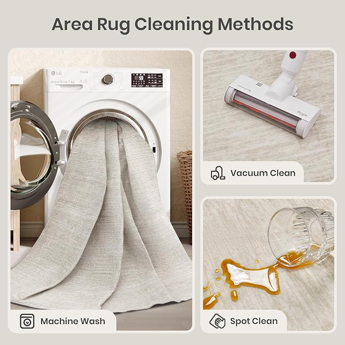 7x9 Area Rug Non Slip, Washable Area Rugs - Image 7