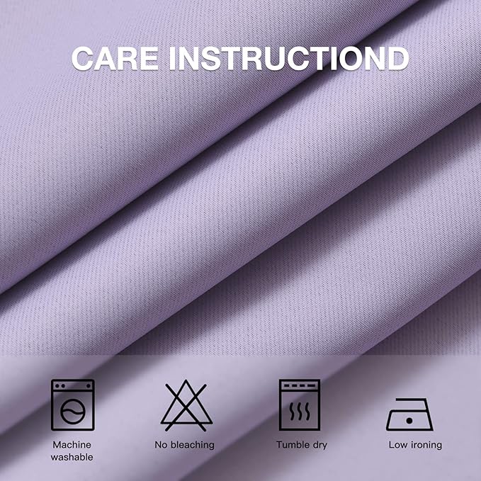 COSVIYA Grommet Room Darkening Lilac Curtains 45 inch Length - Image 7