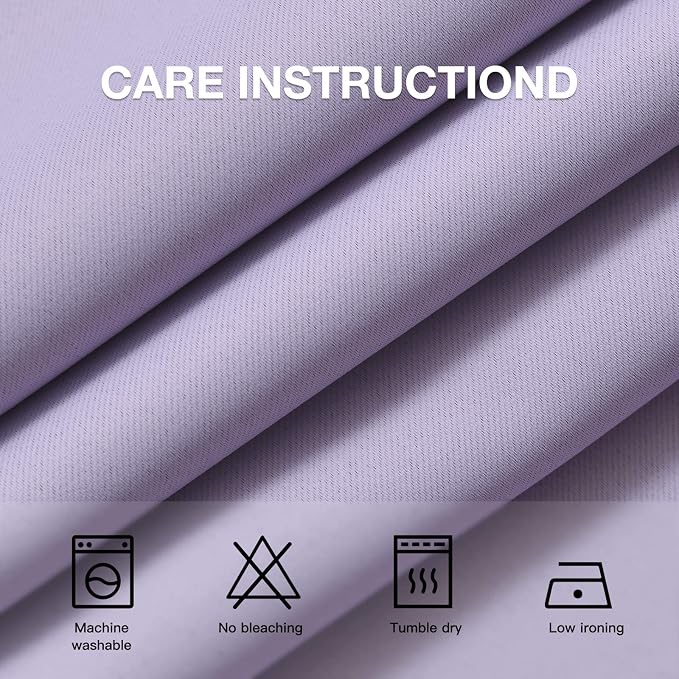 COSVIYA Grommet Room Darkening Lilac Curtains 54 inch Length - Image 5