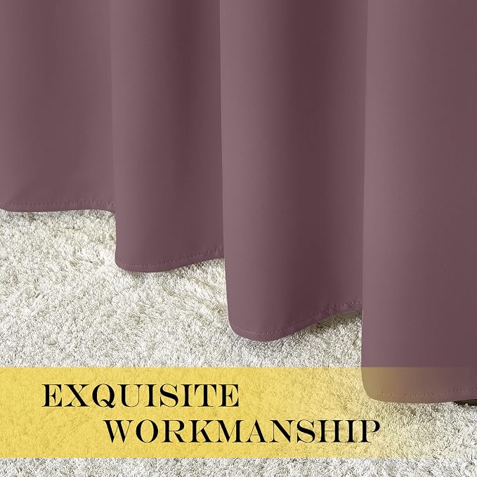 NICETOWN Blackout Dry Rose Sliding Door Curtains 84 inches Long - Image 7