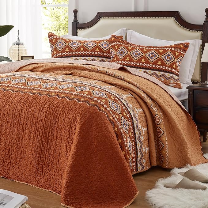 Quilt Set Full/Queen Size 3 Piece Bedspread Coverlet Lightweight Comforter by LEAONME