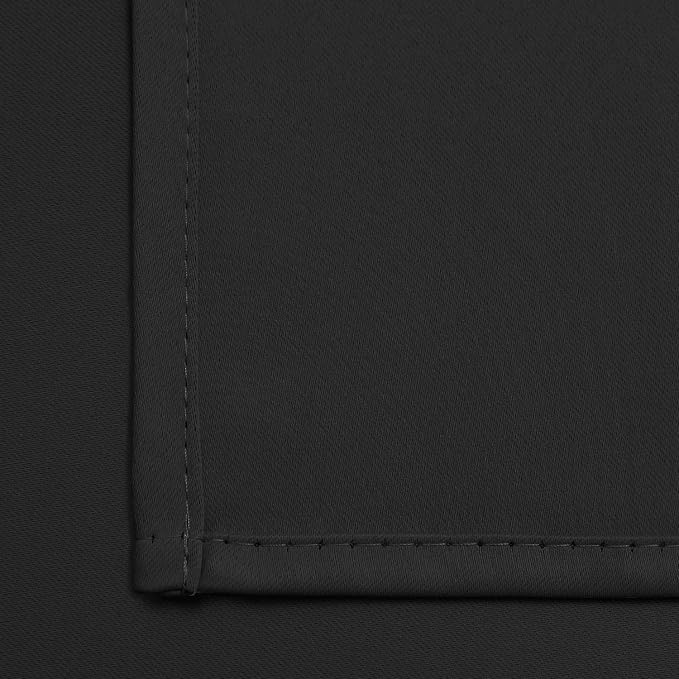 Yakamok Blackout Curtains 38x63 inch Black Thermal Drapes-Bedroom | 2 panels - Image 5